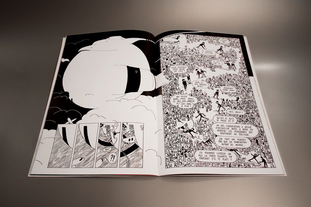 Page du livre Fabuleux Vaisseaux : un gigantesque vaisseau spatial