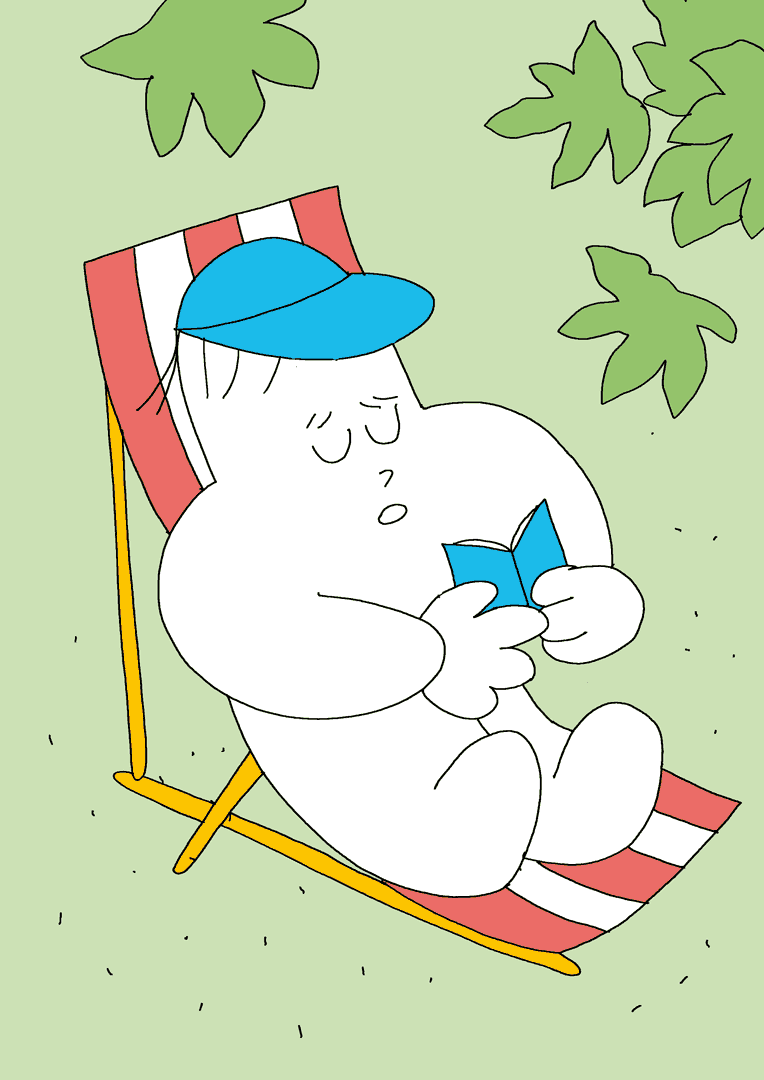 Illustration : Un bonhomme fait la sieste