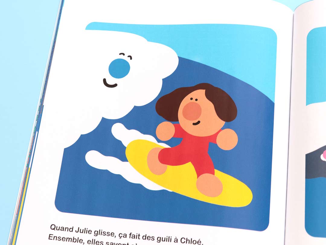 Histoires pour les petits - La surfeuse et la vague - Textes et illustrations de Krocui