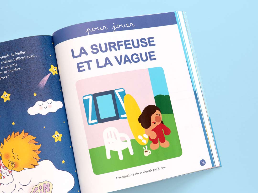 Histoires pour les petits - La surfeuse et la vague - Textes et illustrations de Krocui